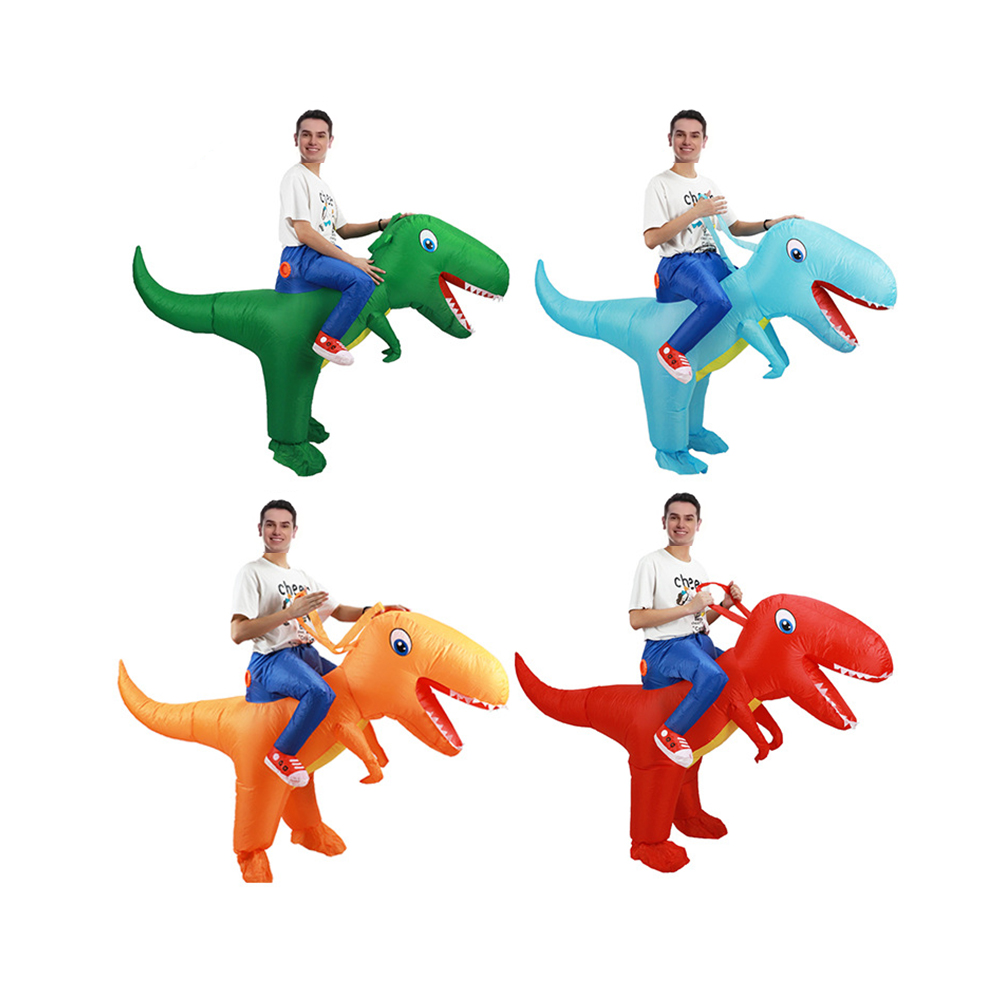 Inflatable Dinosaur Costume Adult - ชุดไดโนเสาร์เป่าลมสีเขียวสำหรับผู้ใหญ่และเด็ก ชุดมาสคอตอนิเมะ สำหรับงานฮาโลวีน ปูริม คริสต์มาส ปาร์ตี้คอสเพลย์