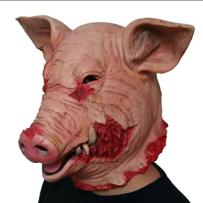 Prank Toys - หน้ากากคอสเพลย์ใหม่ ตลก หน้าม้า สำหรับแกล้ง ล้อเลียน หน้ากากชุดคอสตูมรูปนิ้วกลาง