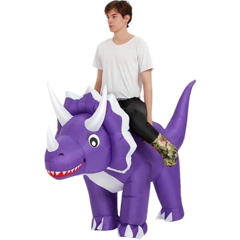 ชุดไดโนเสาร์ไทรเซราทอปส์เป่าลม - Inflatable Dinosaur Costume Adult บทวิจารณ์และราคา