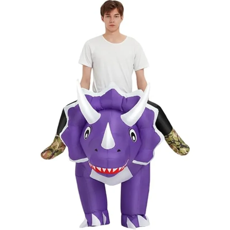 ชุดไดโนเสาร์ไทรเซราทอปส์เป่าลม - Inflatable Dinosaur Costume Adult บทวิจารณ์และราคา