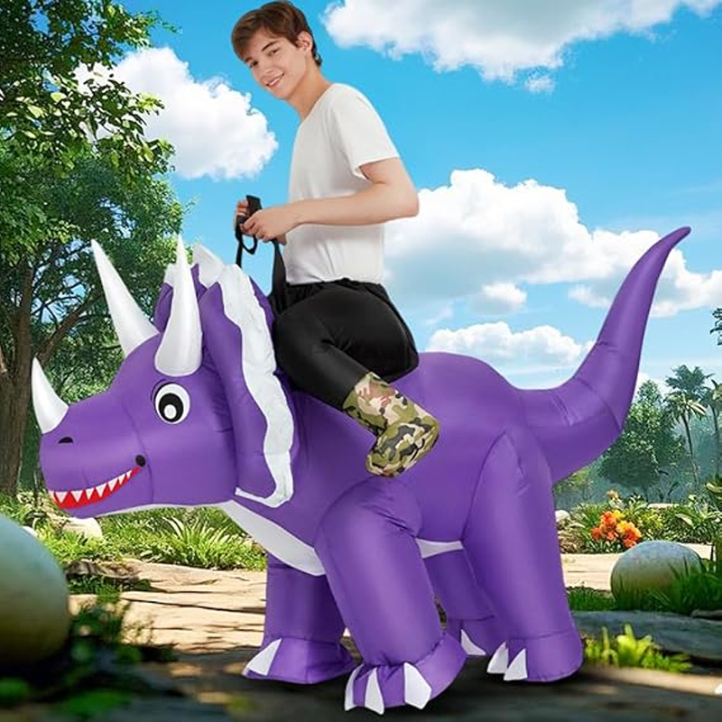 ชุดไดโนเสาร์ไทรเซราทอปส์เป่าลม - Inflatable Dinosaur Costume Adult บทวิจารณ์และราคา