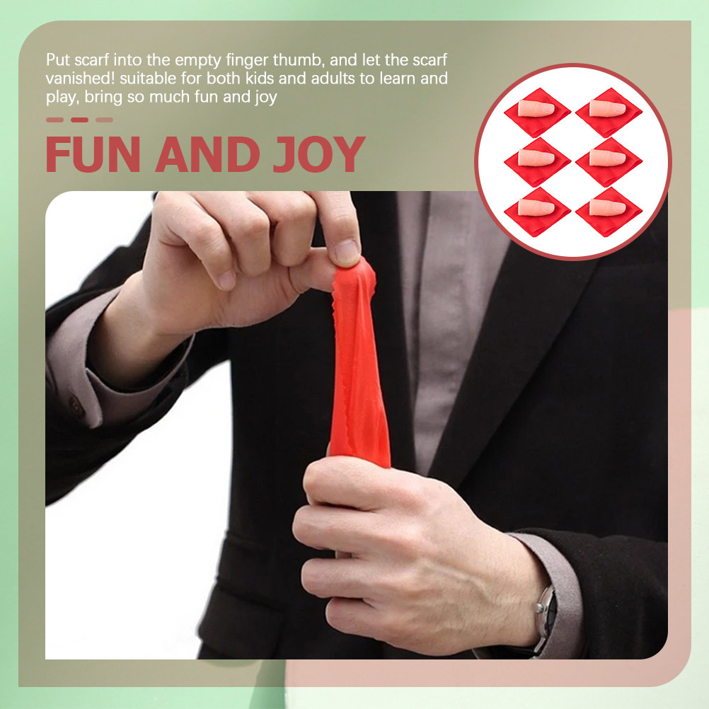 ชุดมายากลผ้าไหมหาย 6 ชิ้น พร้อ - Thumb Tip Magic Trick Set บทวิจารณ์และราคา
