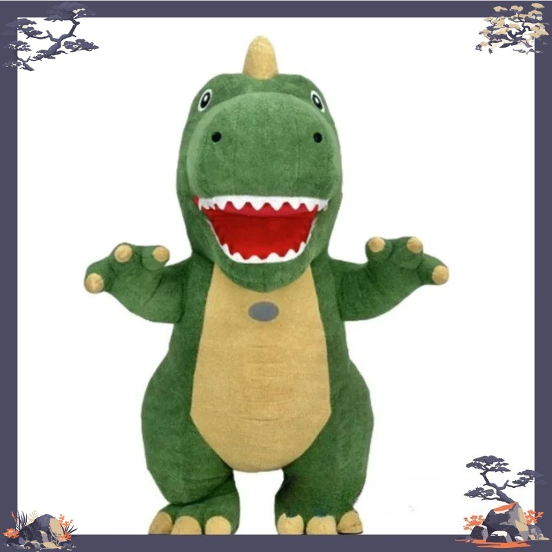 ชุดมาสคอตไดโนเสาร์สีเขียวเป่าล - Inflatable Dinosaur Costume Adult บทวิจารณ์และราคา